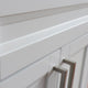 25" Single Sink Vanity, White Finish With Black Galaxy Granite And Round Sink
