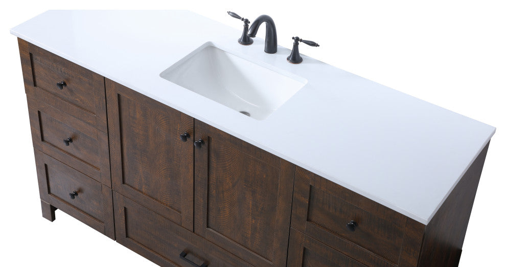 Home Living 60" SIngle Bathroom Vanity, Expresso