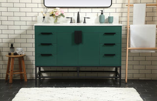 Home Living 22" Modern Green-Light Bathroom Vanity