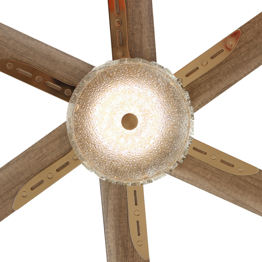 65 in Modern LED Ceiling Fan with Remote in Brushed Nickel