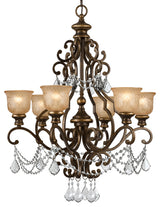 Crystorama 7516-BU-CL-I, 6-Light Chandelier, Bronze Umber
