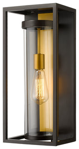 Zlite 584M-DBZ-OBS 1-Light Outdoor Wall Sconce, Clear