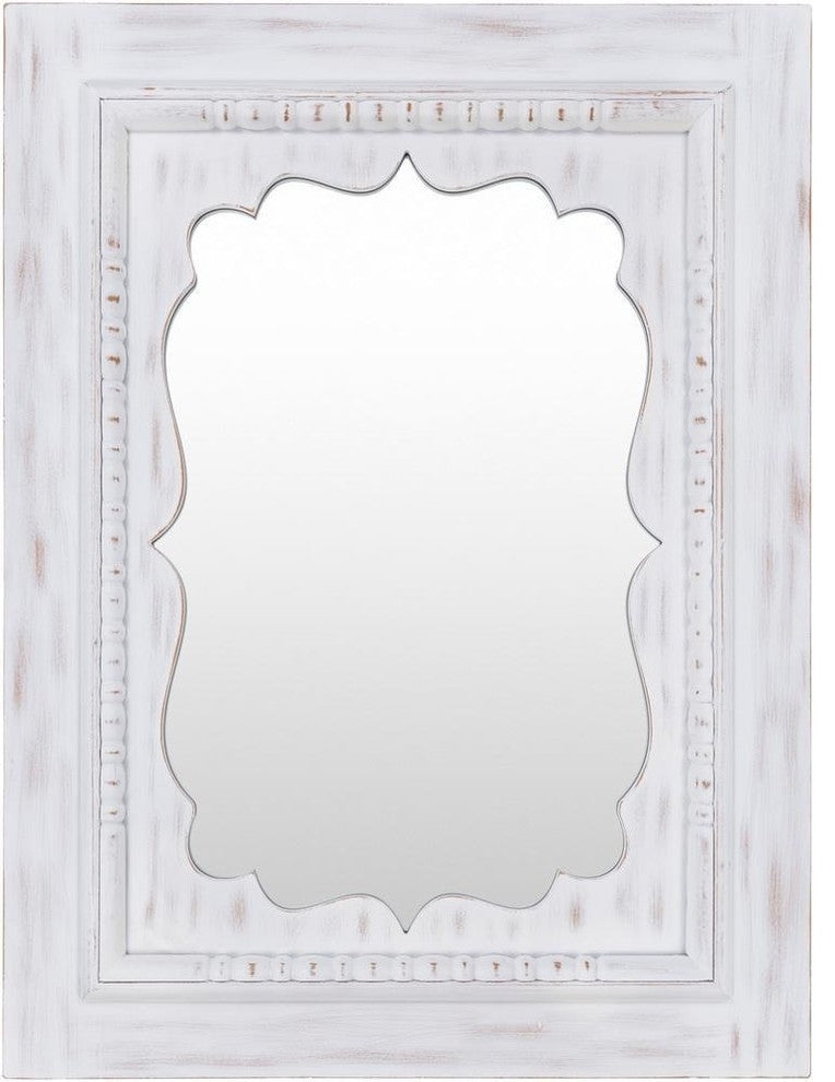 Surya Greenville Mirror, White