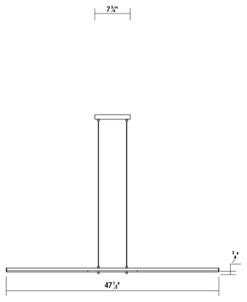 Sonneman 2801 Tik-Tak 47-1/2"W LED Linear Chandelier - Polished Chrome