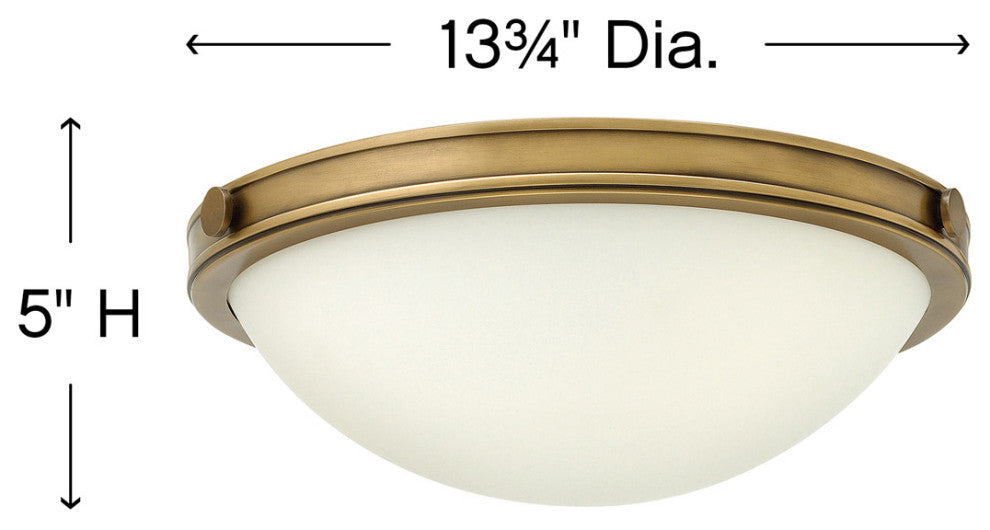 Hinkley Maxwell Small Flush Mount, Heritage Brass