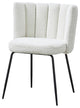 Nolan Contemporary Dining Chair, Set of 2, Ivory Boucle