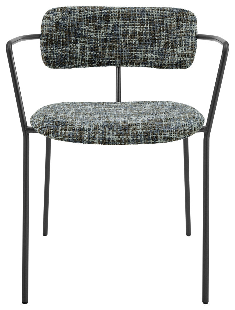 Alivia Fabric Dining Side Arm Chair,, Set of 2, Allure Gray