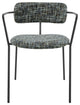 Alivia Fabric Dining Side Arm Chair,, Set of 2, Allure Gray