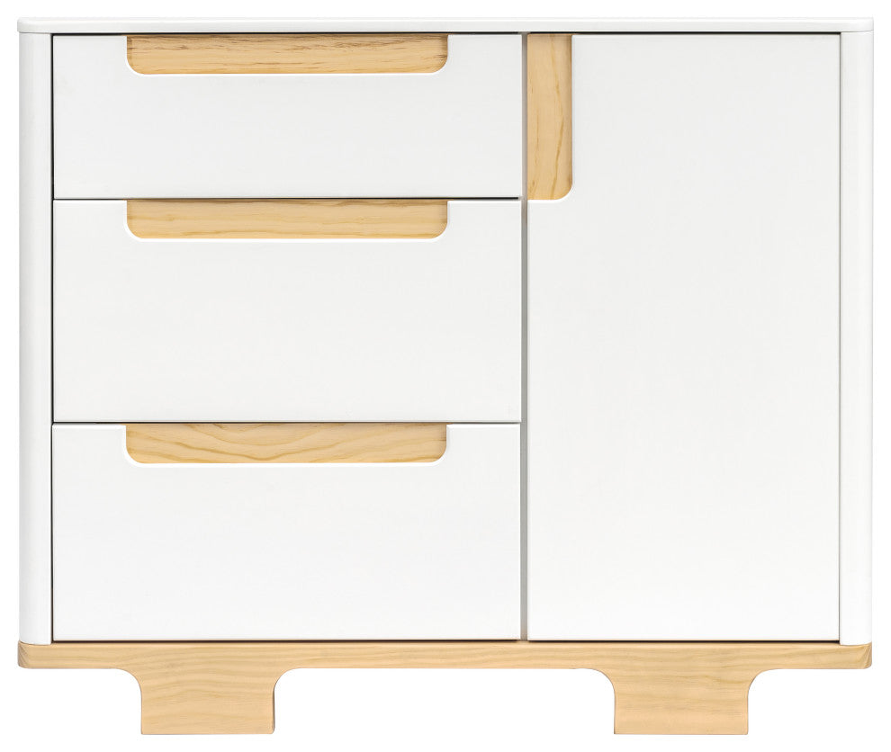 Yuzu 3-Drawer Changer Dresser, White Natural
