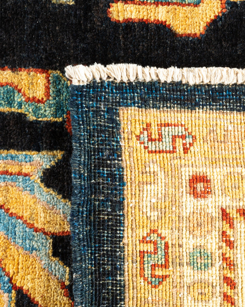 Eclectic, One-of-a-Kind Hand-Knotted Area Rug Blue, 9'2"x11'8"