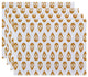 18"x14" Ikat Tears, Geometric Print Placemat, Gold, Set of 4