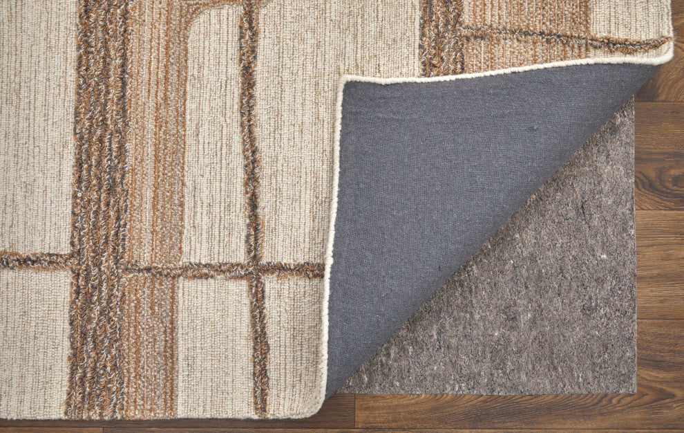 Middleton Modern Geometric, Ivory/Brown/Tan, 3'6"x5'6" Accent Rug