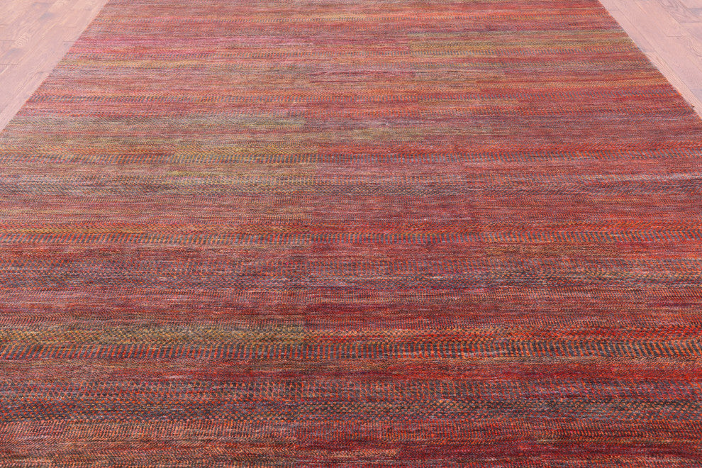 10' 0" X 14' 3" Super Savannah Gabbeh Hand Knotted Wool & Silk Rug - Q13069