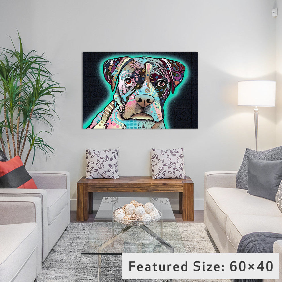 "Love Thy Boxer" Wrapped Canvas Art Print, 18x12x1.5