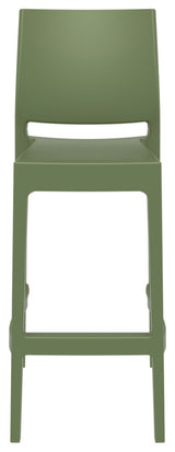Maya Resin Bar Stool Olive Green, Set of 2
