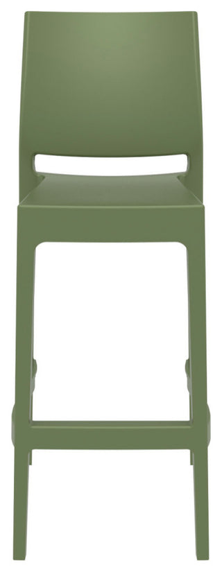 Maya Resin Bar Stool Olive Green, Set of 2