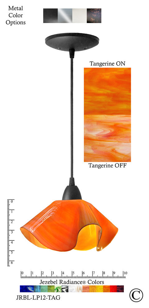 Jezebel Radiance Lily Pendant, Small, Tangerine