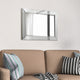 Bling Beveled Glass Rectangle Wall Mirr, 1" Beveled Center, Wood Frame, 36"x24"