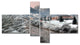 Dolomites Winter Italy, Landscape Photography Canvas Print, 60"x32", 4 panels