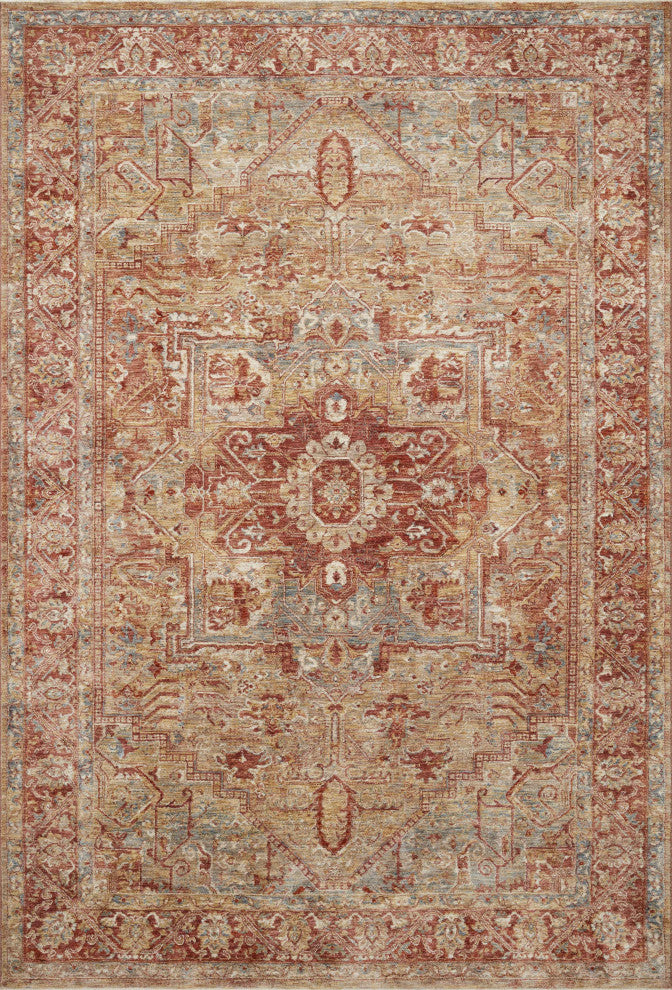 Loloi Gaia Gold / Brick 7'-10" x 10'-2" Area Rug