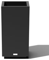 Veradek Block Series Pedestal Planter, Black, Short