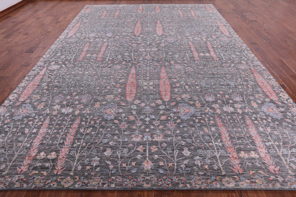 9' 11" X 14' 2" Persian Ziegler Handmade Wool & Silk Rug - Q15557