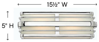 Hinkley Winton Small Two Light Vanity, Chrome