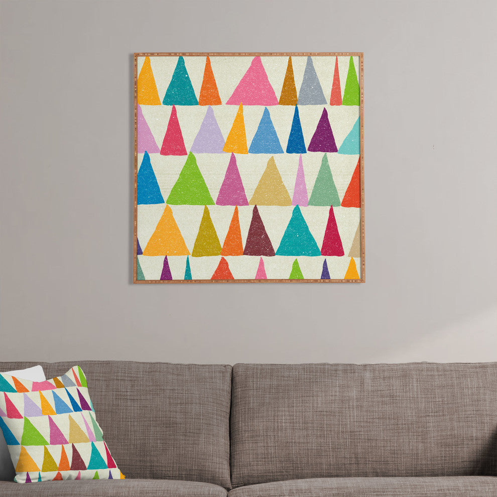 Deny Designs Nick Nelson Analogous Shapes In Bloom Framed Wall Art