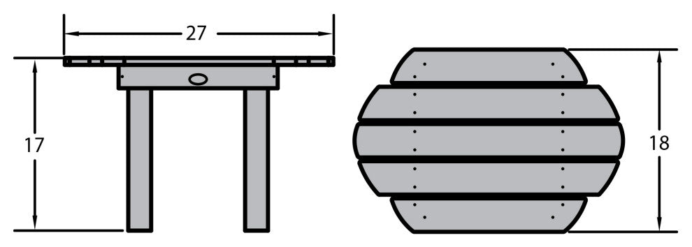 Westport Side Table, Whitewash