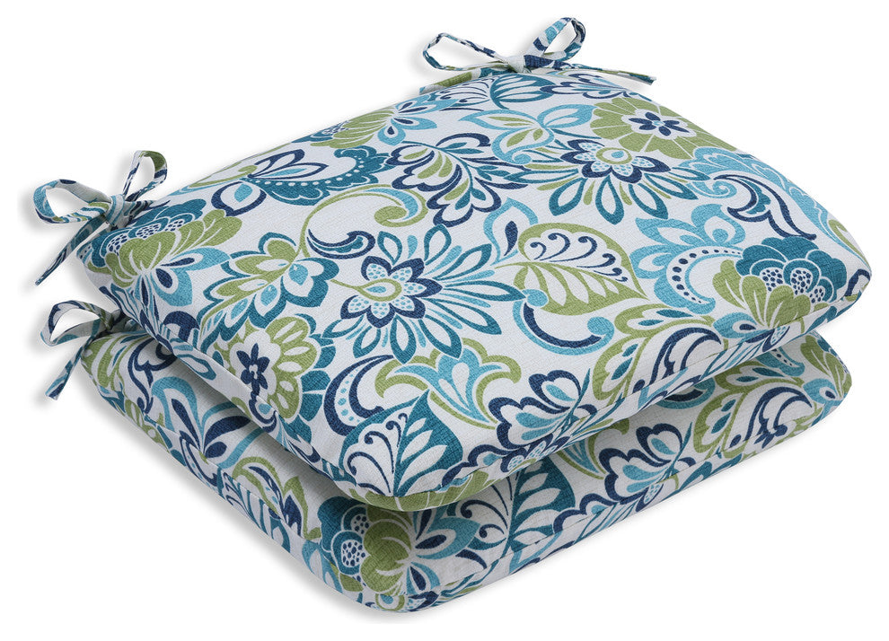 Zoe Mallard Rounded Corners Seat Cushion, Set of 2