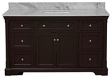 Sydney 60" Bathroom Vanity, Chocolate, Carrara Marble, Single Sink