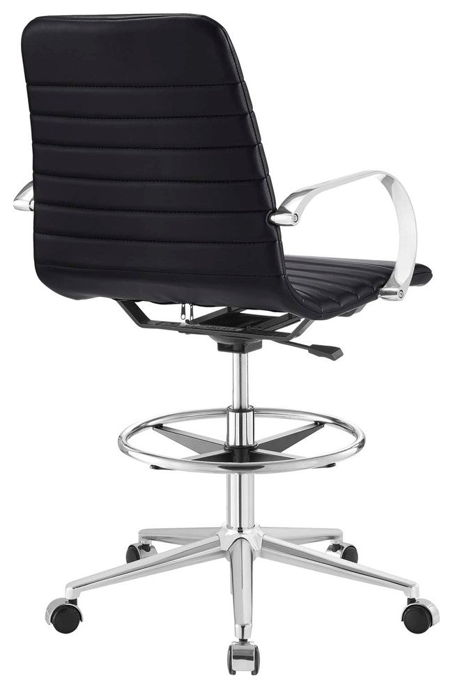 Groove Ribbed Back Drafting Chair
