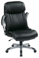 Bonded Leather Office Chair in Silver and Black