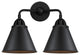 Innovations 288-2W-BK-M13-BK 2-Light Bath Vanity Light, Matte Black