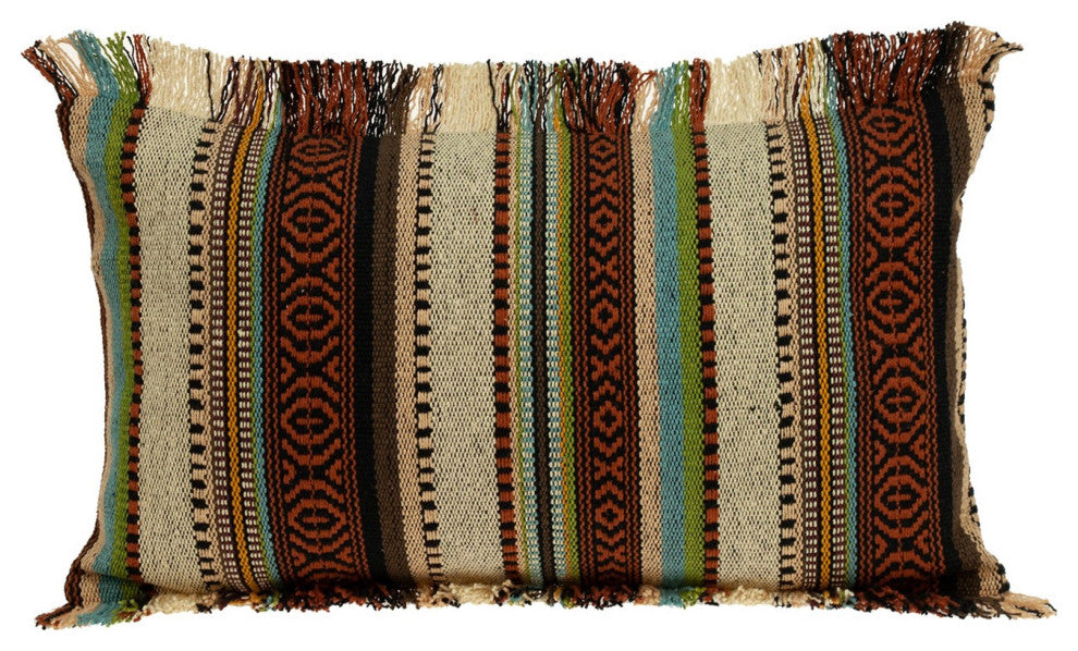 Bohemian Fringe Throw Pillow