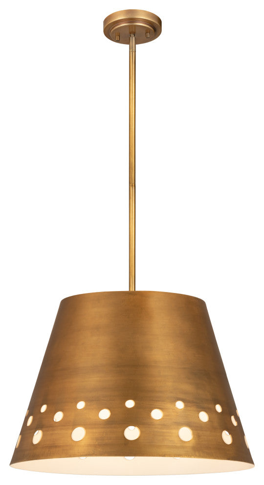 Zlite 6014-18RB 1-Light Chandelier, Rubbed Brass