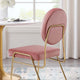 Craft Performance Velvet Dining Side Chair, Gold Dusty Rose