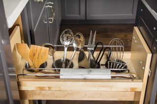 5 Inch Utensil Bin Base Cabinet Pullout Built on Premium Soft-close Slides