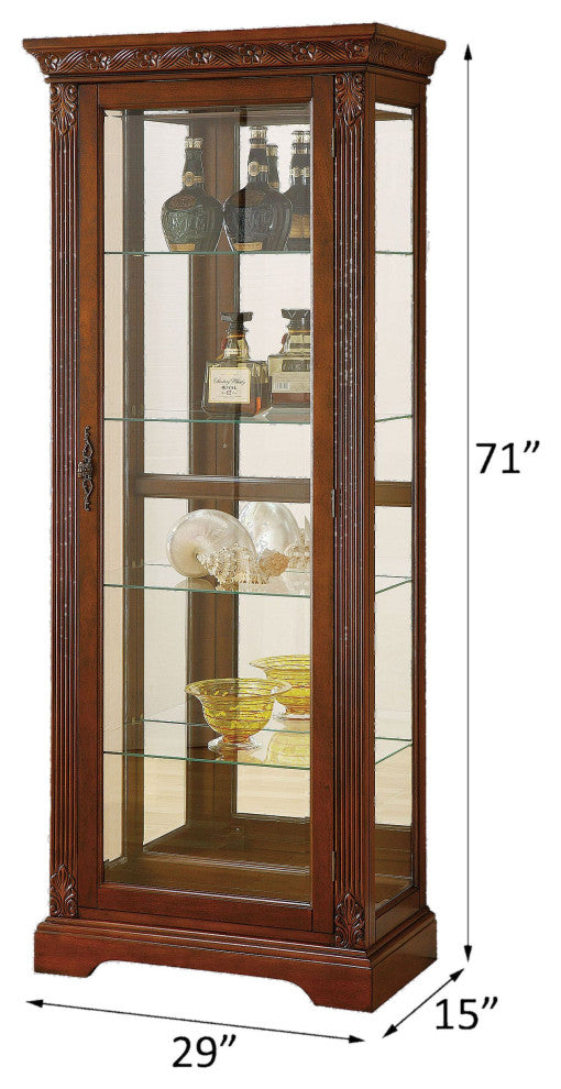 Dimension schematic showing height, width, and depth measurements.