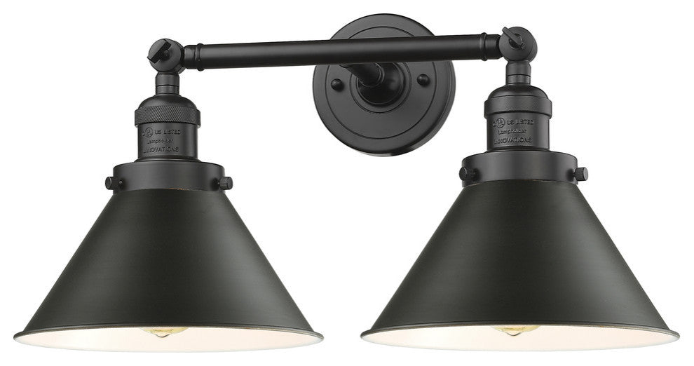 Briarcliff 2-Light Bath Fixture, Oil Rubbed Bronze
