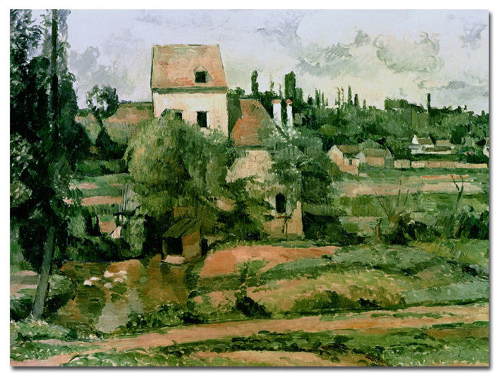 ''Moulin de la Couleuvre, Pontoise'' Canvas Art by Paul Cezanne