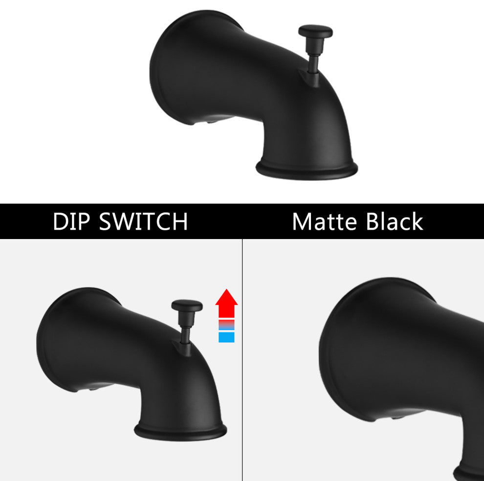 5 inch Wall-Mounted Round Shower System with Handheld Shower and head shower and