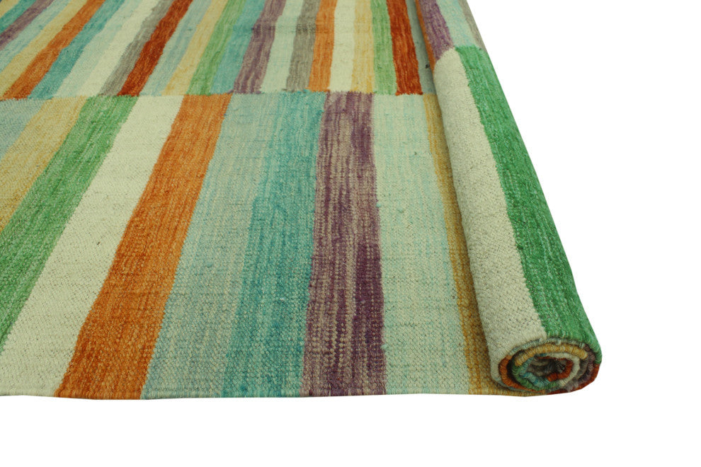 Winchester Kilim Chauncel Rust/Green Rug, 5'0x6'4