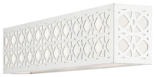 Polished Chrome Fretwork, Ornamental, Transitional, Sophisticated Vanity Sconce