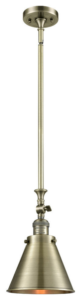 Appalachian 1-Light Mini Pendant, Antique Brass, Antique Brass