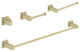 Cube 4 Piece Hardware Set, Brushed Gold, Brush Gold