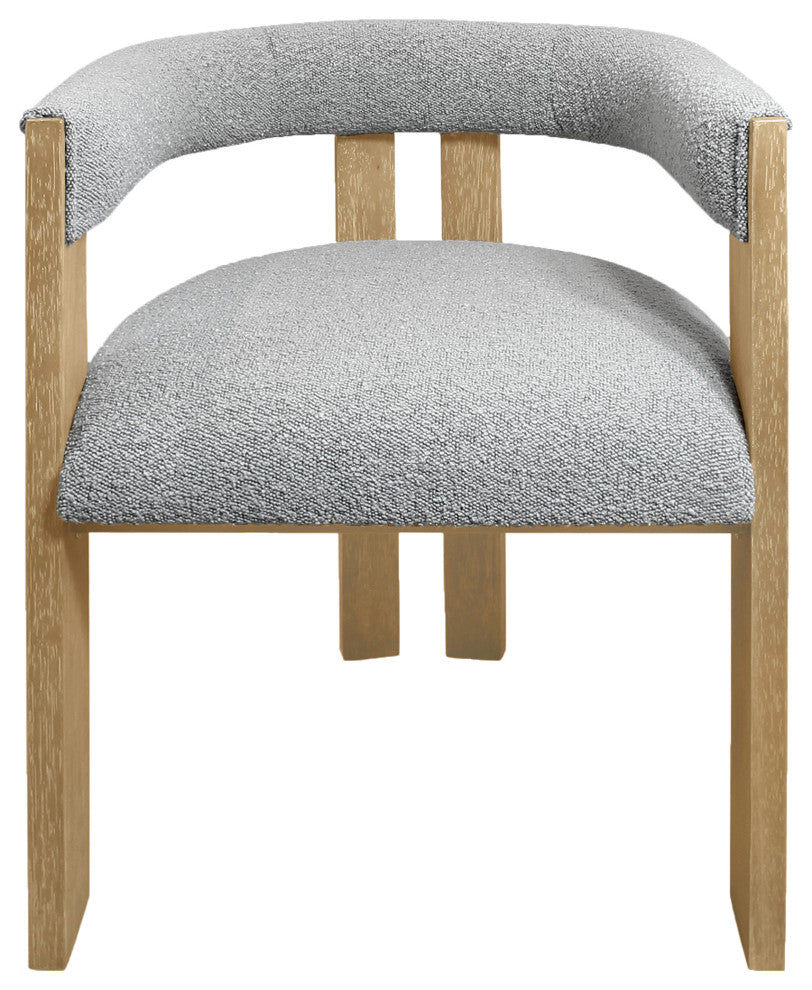 Logan 7-Piece Set With 82" Dining Table And 6 Trish Silver Arm Chairs