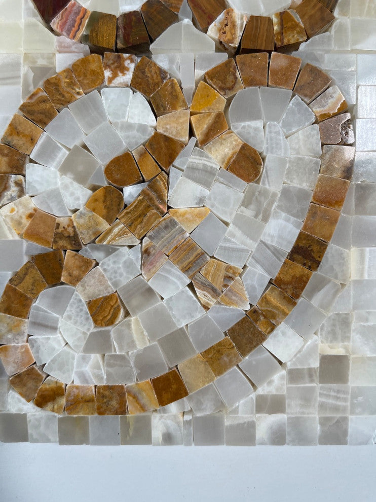 Marble Mosaic Border Listello Tile Everlasting Onyx White 4.7x15.7, 1 piece