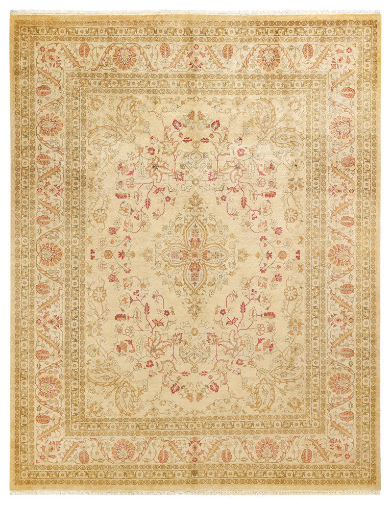 Kaylee, One-of-a-Kind Hand-Knotted Area Rug Ivory, 8'1"x10'2"