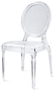 Side Dining Room Chairs, Accent Seat Lounge Armless Chairs, Set of 2, Clear